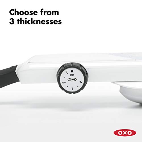 OXO Fatiador Mandolina Portátil Grande Ajustável Good Grips, Branco