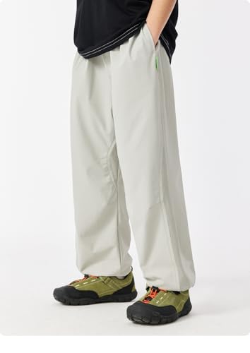 Meufam Kids Youth Hiking Cargo Pants, Quick Dry Pants Lightweight Outdoor Camping Pants Elastic Waist Athletic Running Pants2