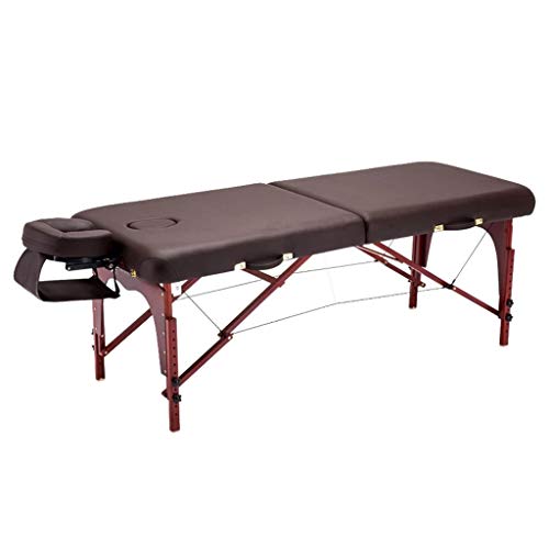 QUSYZD Mesas de SPA Ligeras y portátiles de Madera para masajes, Belleza, Cama Plegable portátil para salón de Tratamiento terapéutico.,
