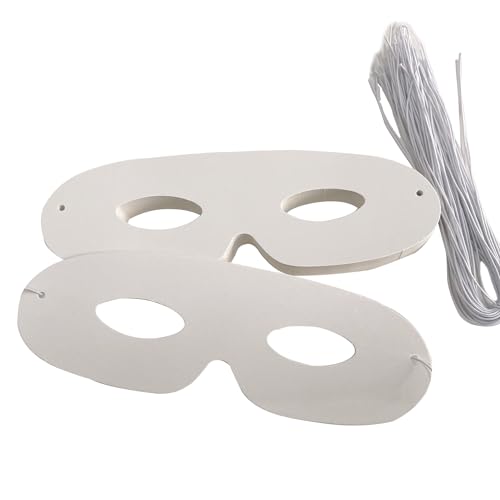 RmKbe 40Pcs Die Cut Paper Masks Half Face Masks DIY White Blank Mask Masquerade Masks Cosplay Dress Up for Kids