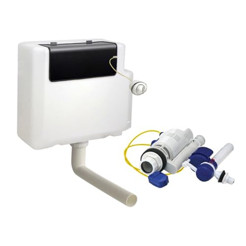 Nes Home Concealed Toilet Cistern Dual Flush 6L Front Access with Chrome Button