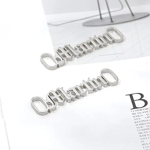 Sekechiku Personalized Name Shoe Buckle 2Pcs Custom Shoelace Charms Engraved Decorations Stainless Steel Name Plate Lace Charms For Sneakers Accessory Gift For Men Women Girls Boy #TOP4