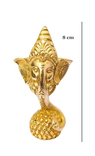 Figura Decorativa Cabeza de Ganesha en Latón para Escritorio miniatura 4