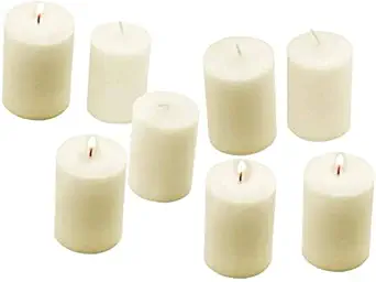 D'light Online Elegant Rich Creamy Ivory 15 Hour Unscented Votive Candles - for Birthdays, Baby Shower, Home Decoration and Weddings (Set of 72 - Ivory, 15 Hour)