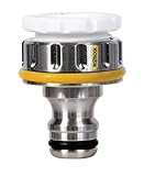 Todo metálico Hozelock - Conector metálico para grifo exterior de rosca de 3/4\'\' y 1/2\'\'