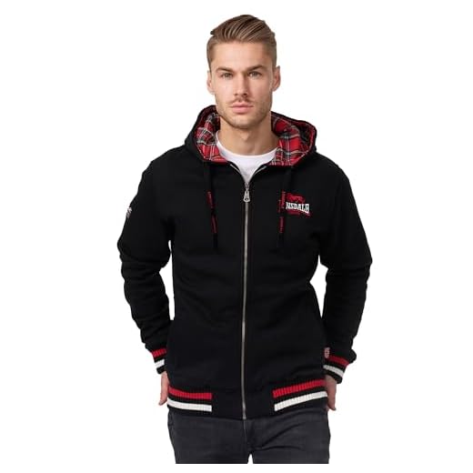 Lonsdale Herren Sweatshirt Sweatshirt Hooded Zip Lancaster schwarz (schwarz) X-Large