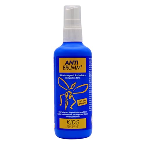 Anti Brumm Kids Sensitive 1x 150 ml I Schutz gegen Mücken und Zecken I Mückenspray I zu Hause, Reisen, Tropen I Icaridin I Kinder ab 1 Jahr I empfindliche Haut I Spar-Set plus Pharma Perle give-away