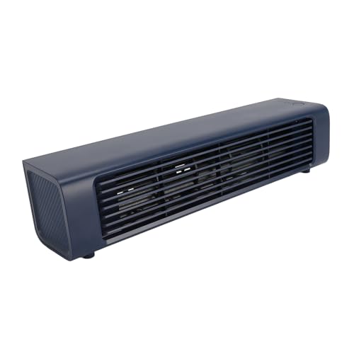 Bewinner Ventilador de Mesa Oscilante Portátil, Ventilador sin Aspas de 3 Velocidades, Ventilador de Escritorio Silencioso Recargable con Control Remoto, Ganchos de Pared para el Hogar,