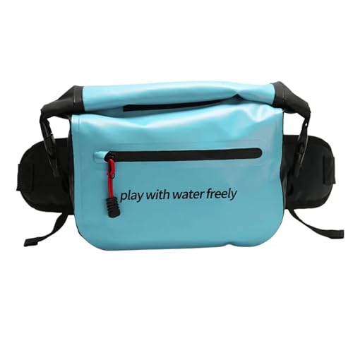 MKLHAVB Bolsa Estanca Riñonera Impermeable, Bandolera, Bolsa de Agua, portátil, for Exteriores, natación, Rafting, Kayak, Senderismo fluvial(Blue)