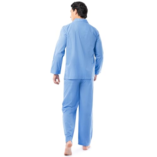 Image of Fruit of the Loom Men's Long Sleeve Broadcloth Pajama Set