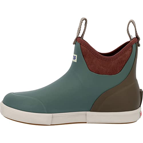 Image of XTRATUF 6 inch Women's Vintage Ankle Deck Boot - Lightweight, 100% Waterproof Rubber Footwear - Slip-Resistant Outsole - Moisture-Wicking Liner - Pre-Distressed Finish