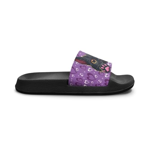Image of Unisex Slides for Girls Boys Comfortable Slippers Slides Non-slip Shower Shoes House Fashion Thick for Indoor & Outdoor Gifts