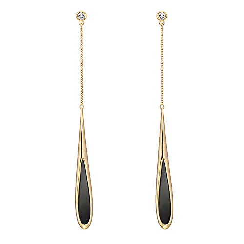 Waterdrop Gold Dangle Earrings for Women Trendy,Hypoallergenic Long Chain Drop Earrings for Women Dangling Fashion Jewelry Earring for Gift