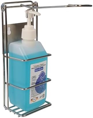 OTICA Hand Sanitizer Dispenser Steel Stand Wall Mount Type(Onlys Stand),Stainless Steel,500 ml