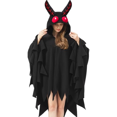 Mothman Costume Mothman Cosplay Hooded Blanket Cape Halloween Costume for Women and Men