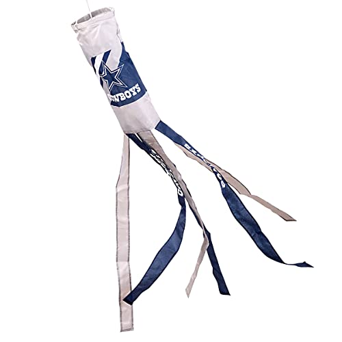 Dallas Cowboys Team Windsock durable avec fixation rotative pour résister au vent extérieur