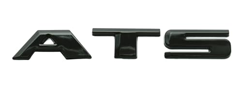 Image of 1x ATS Letter Emblem Nameplate Sport Replacement for ATS Rear Trunk Decklid Letter Badge (Glossy Black)
