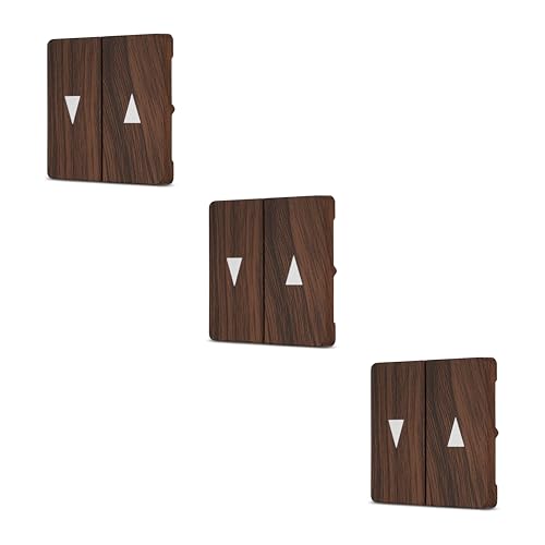 Preisvergleich Produktbild REV Schalterserie NOVA SPARSET - 3x Abdeckung für Jalousieschalter / Rollladenschalter, walnussfarben