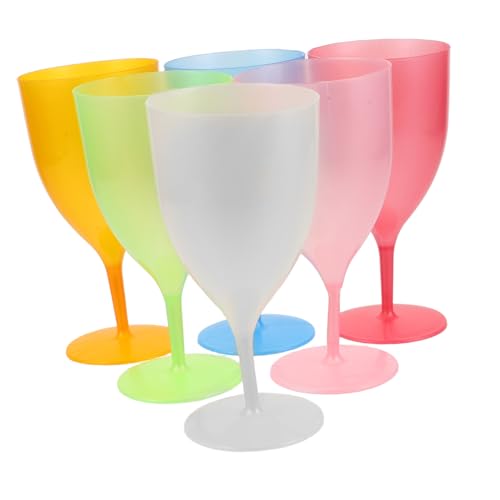 Mipcase 6 Piezas Copa De Vino De Pascua Copas De Vino De Pascua Calzadas De Plástico Copas De Vidrio De Colores Copa De Coctel Copas Antiguas Copas De Cóctel De Pascua El Plastico
