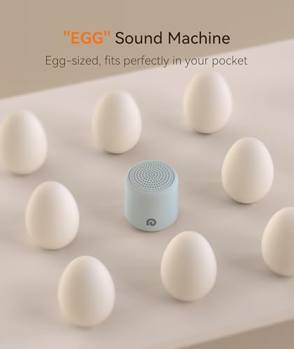 Image of Dreamegg Portable White Noise Machine - Travel Sound Machine for Sleep, Features Powerful Battery, Egg-Sized, 16 Nature Sounds, Timer, Sound Machine for Baby Adults Office Privacy Home Gift (Ocean)