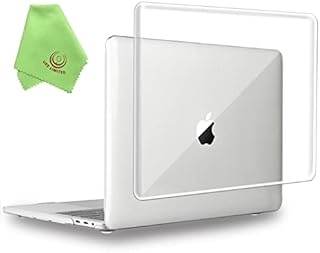 UESWILL MacBook Pro 13 inch Case 2022 2021 2020-2016 Release A2338 M2 M1 A2289 A2251 A2159 A1989 A1706 A1708, Crystal Clear Glossy Hard Shell Case Cover for MacBook Pro 13 inch with USB-C, Clear