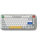 nuphy Kick75 Wireless Low Profile Mechanical Keyboard with Volume Knob,75% Hot Swappable Custom Keyboard,80 Keys RGB Backlit with PBT Keycaps,BT/2.4G/USB-C (Red Nano Switch)