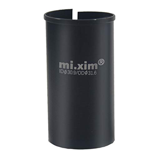 Adaptador de sillín de aleación, Calza 30,9mm 31,6mm, Adaptador de Tubo de sillín de Bicicleta, Calza Reductora para Bicicleta de montaña, Bicicleta - Negro