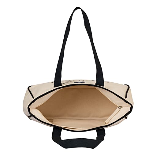 Image of AQVA Women & Men Cotton Tote Bag, Black and White Collection