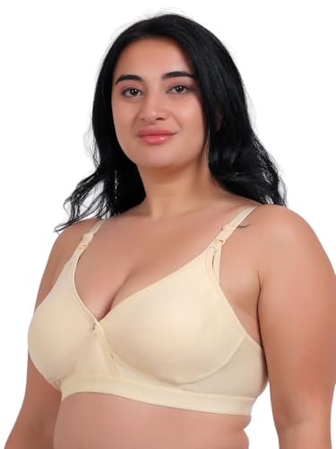 Image of Fabme Women's Cotton Nursing, Maternity, Feeding, Seamless Regular Bra