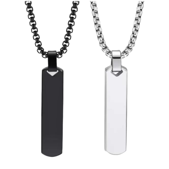 meenaz Bar Pendant for Men Combo Black Silver chain for men Boys boyfriend gents locket for men Necklace for men Boy Stainless Steel neck chain mens chains fashion Long Stylish neck chains Hip hop 121-picture-33