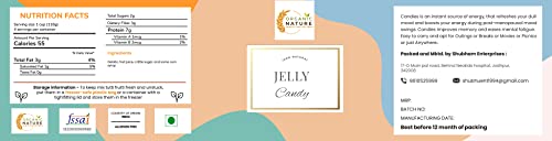 Organic Nature Jelly Candy Chocolate Fruits Flavour Mix Flavours Jar Pack (600 Grams (Pack of 2 of 300 Grams))