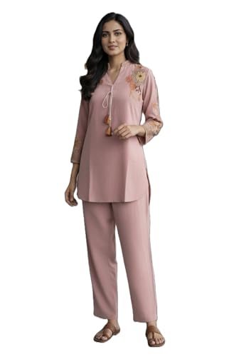 Image of Asmeriyo Women Co-Ord Set || Women 2 Pic Embroidered Kurta Set || Stylish Cord Set (K-204)