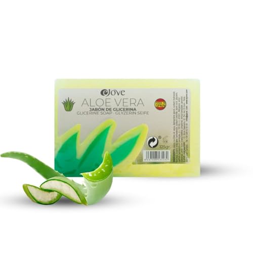Ejove Jabón Puro de Aloe Vera, 125 gr | 100% Natural | Hidrata, Protege y Suaviza | Para Pieles Secas y Deshidratadas