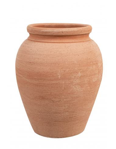 Biscottini Porte-parapluie pour extérieur et intérieur 46 x 25 cm | Vases en terre cuite porte-parapluie Made in Italy | porte-parapluie en terre cuite travaillés à la main