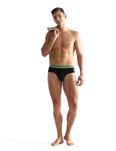 Image of U.S. Polo ASSN. Mens OEB04 Solid Cotton Spandex Underwear Briefs - Pack of 1