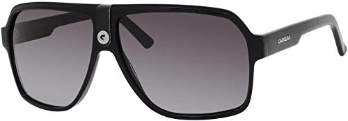 Carrera CA33/S 0807/PT 62MM Black/Grey Gradient Plastic Aviator Sunglasses For Men For Women + BUNDLE with Designer iWear Eyewear Kit