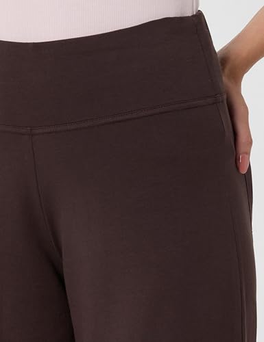 Image of BlissClub AM:PM Cotton Wide Leg Pants - Lite, Cotton Pants, Wide Waistband, Slit at Hem, Side Pockets, Regular (for Women Upto 5'4 ft)