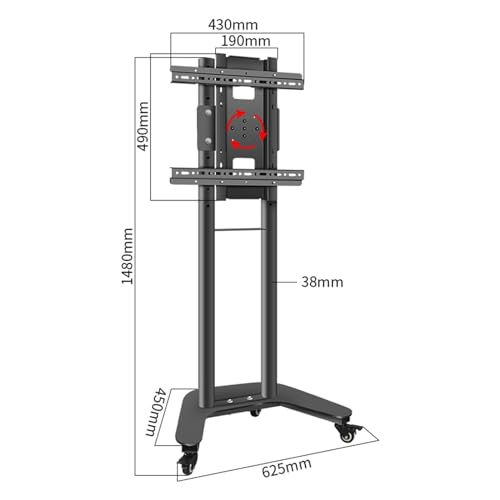 Soporte móvil para TV de piso para TVs 32-60 pulg. miniatura 2
