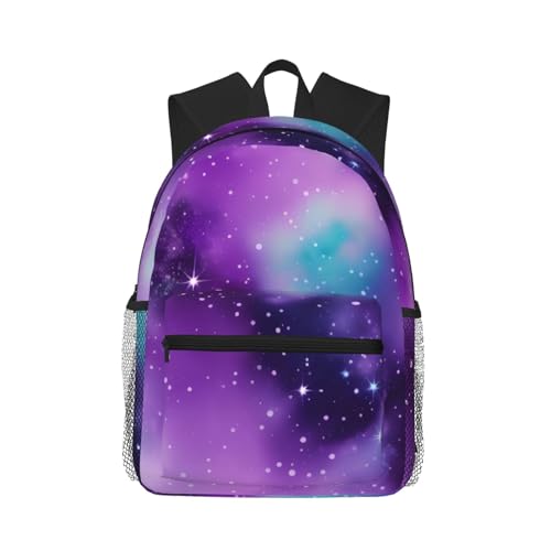 Sac à dos de gym décontracté imprimé galaxie magique pour le camping