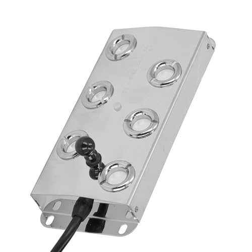 Rengue Generador de Niebla Ultrasónica, Nebulizador de 6 Cabezales de 4,5 L/h con Fuente de Alimentación Impermeable IP67 para Decoración de Invernadero de Jardín y Estanque