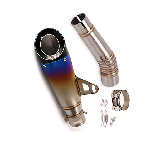 スリップオン 51 ミリメートルオートバイの排気システムエスケープヒントミッドリンクパイプステンレス鋼に適合するNC700A NC700S NC700X NC750X まで 2020