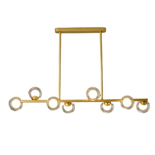 Suspension de table salle à manger style mid-century et lustre verre laiteux noir 6 lampes