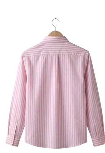Onyx Wear Men's Pink and White Striped Long Sleeve Shirt - Image 3