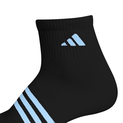 Image of adidas Unisex Kids Quarter Ankle Socks for Boys and Girls Youth (6-pack) Superlite Breathable and Lightweight Discontinued