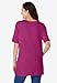 Woman Within Plus Size 7-Day Embroidered Layered-Look Tunic - 18/20, Raspberry Flower Embroidery