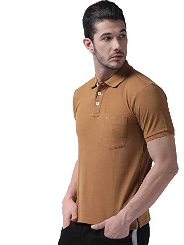 CHKOKKO Men's Polo Cotton Regular Fit Half Sleeves T-Shirt with Pocket