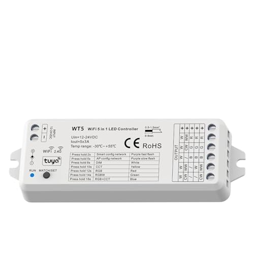 Contrôleur WT5 RGBCCT pour résoudre les problèmes de clignotement de ruban LED