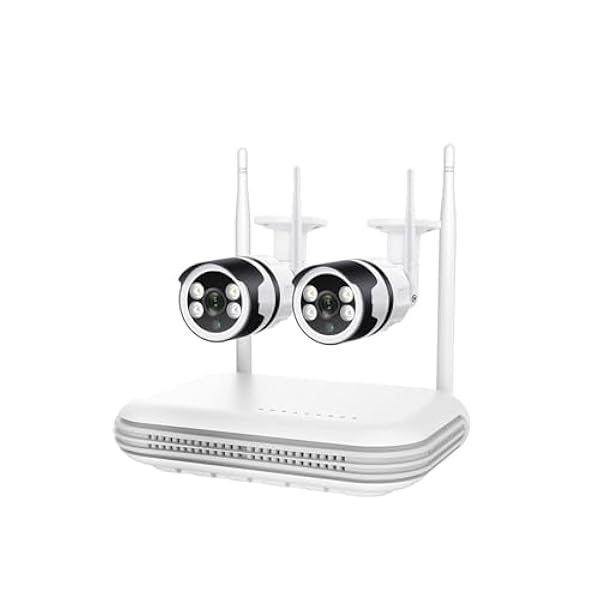 Bedraad beveiligingscamerasysteem 5MP Draadloze Beveiliging Camerasysteem 3MP WIFI Camera Menselijk Detecteren Kleur Nachtzicht Video Surveillance Kit P2P (Size : None, Color : 8CH NVR 2 Cam 3MP)