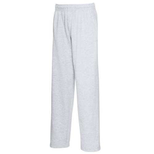 Fruit of The Loom Leichte Herren-Jogginghose mit offenem Saum, grau...