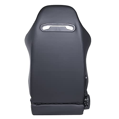 Demotor Performanc 1Pair Pvc Racing Seats With Double Slider Universal Driver Side And Passenger Side Black #TOP4